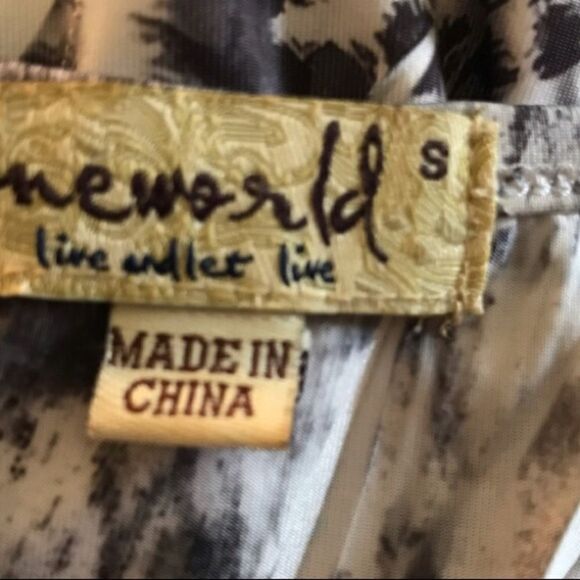 One World SMALL Stretch Tunic Black, Grey & White - Picture 4 of 6